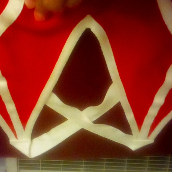 NWOT Brand New! VENUS Red White Criss-cross Back Strap Cocktail Dress - Picture 5 of 10